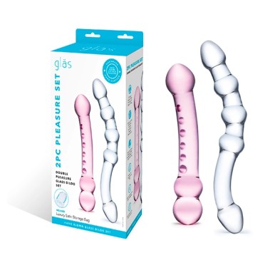 Zestaw szklanych dildo - Glas Double Pleasure Set